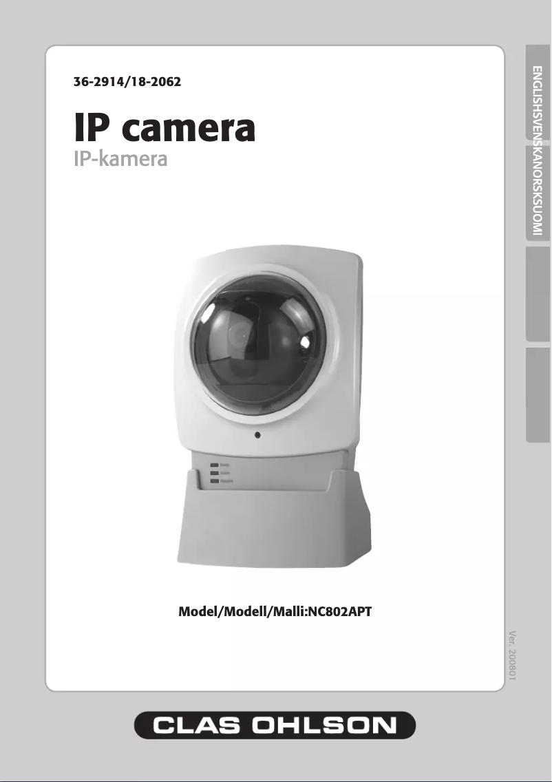 Page 1 de la notice Manuel utilisateur Clas Ohlson 18-2062