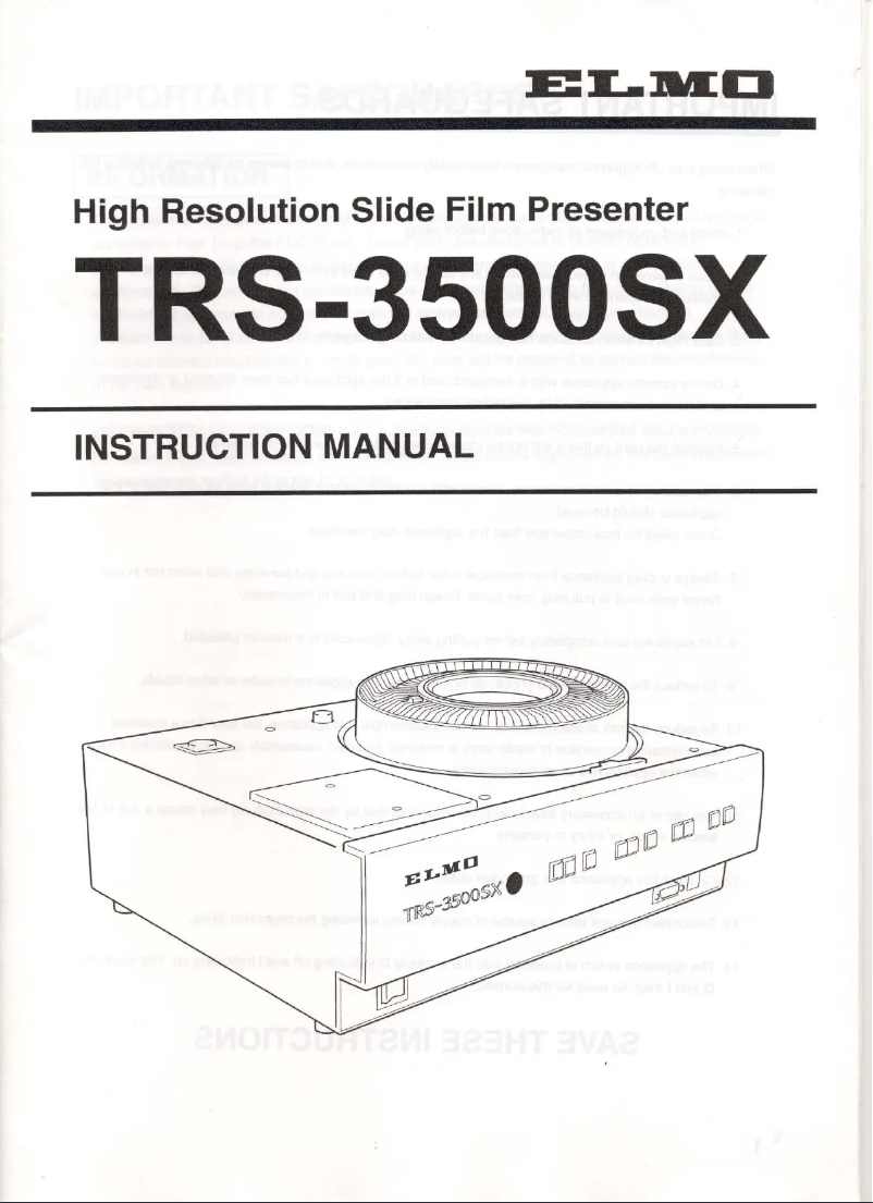 First page image of the manual for TRS-3500SX