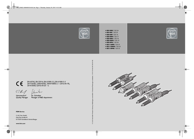 First page image of the manual for GSZ 11-320 PERL