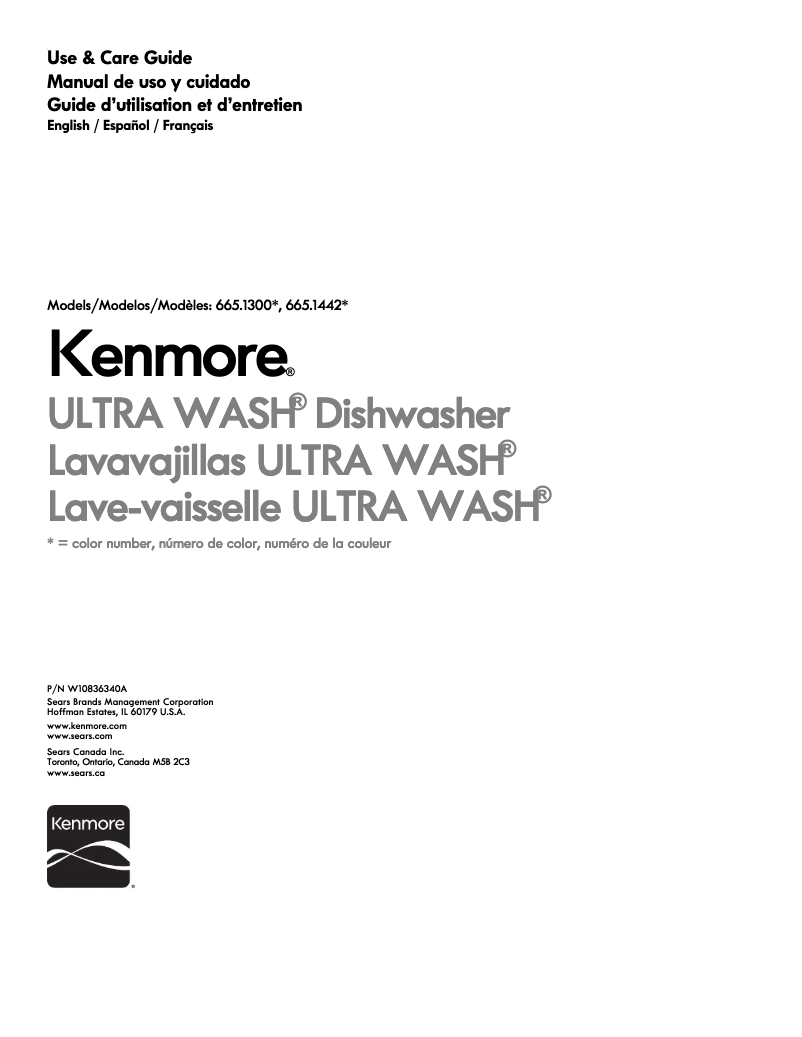 Page 1 of the manual User Manual Kenmore 14422