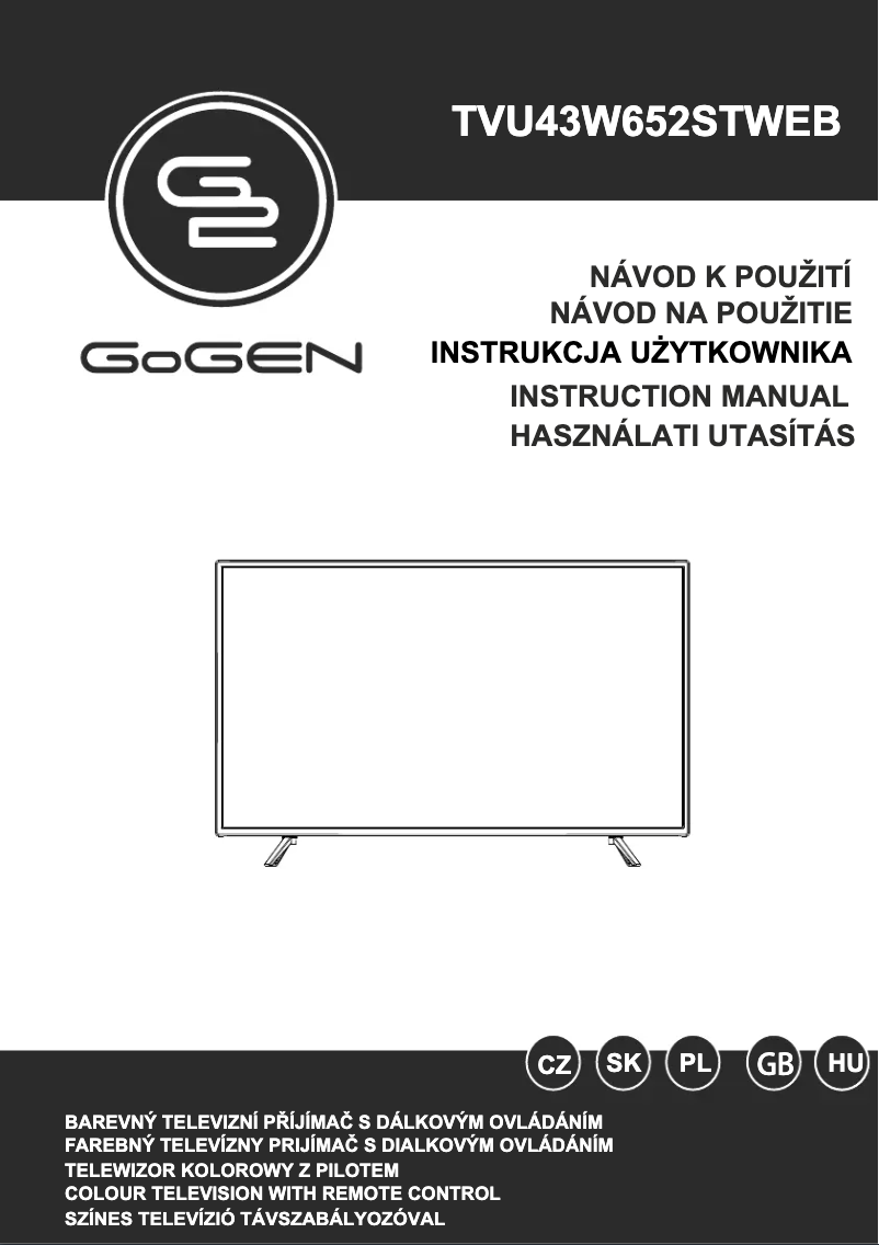 Page 1 of the manual User Manual GoGen TVU43W652STWEB