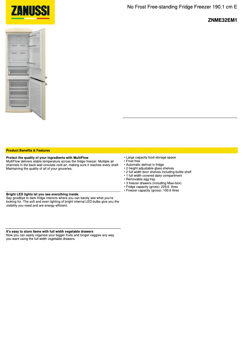 First page image of the manual for ZNME32EM1