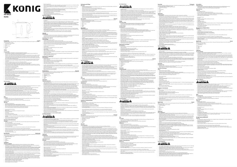 First page image of the manual for KN-WK20