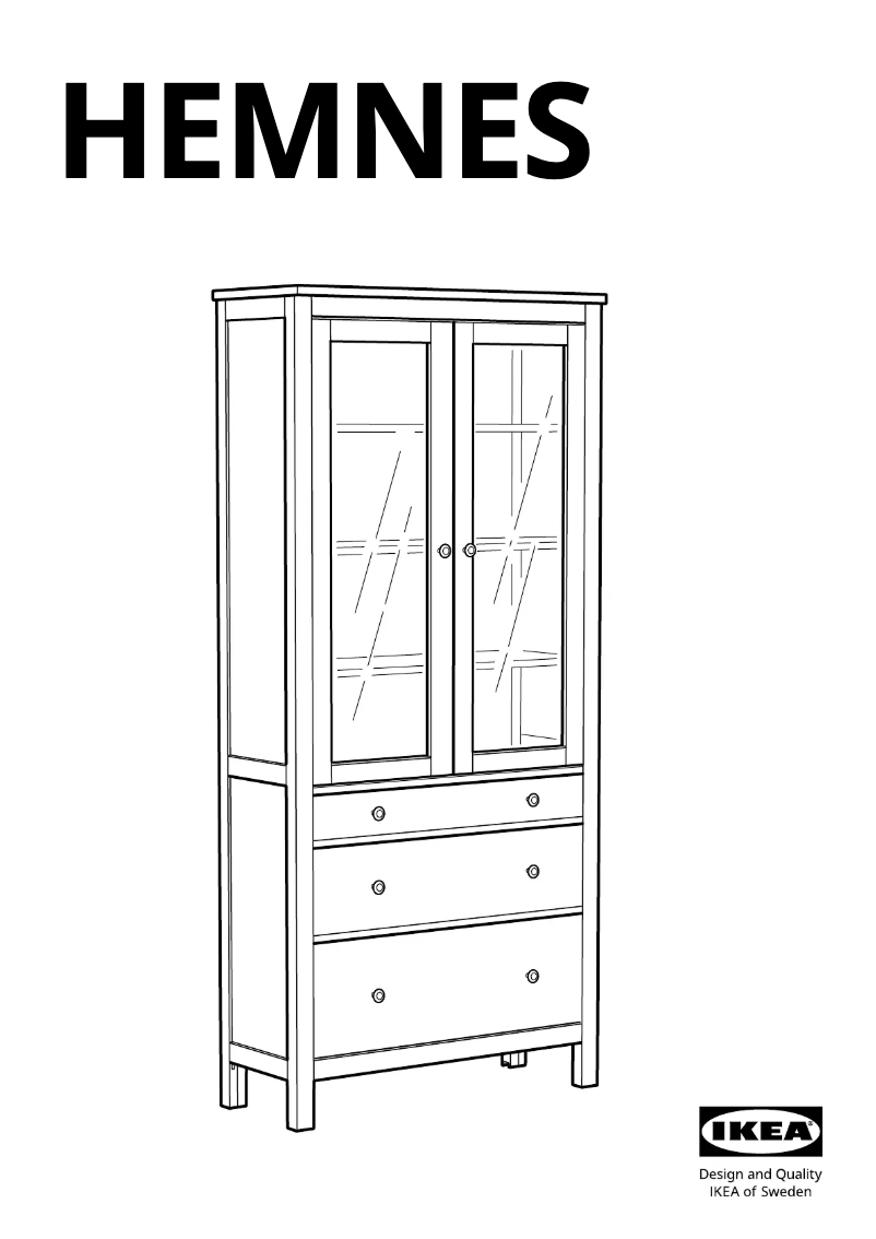 First page image of the manual for HEMNES 104.522.99