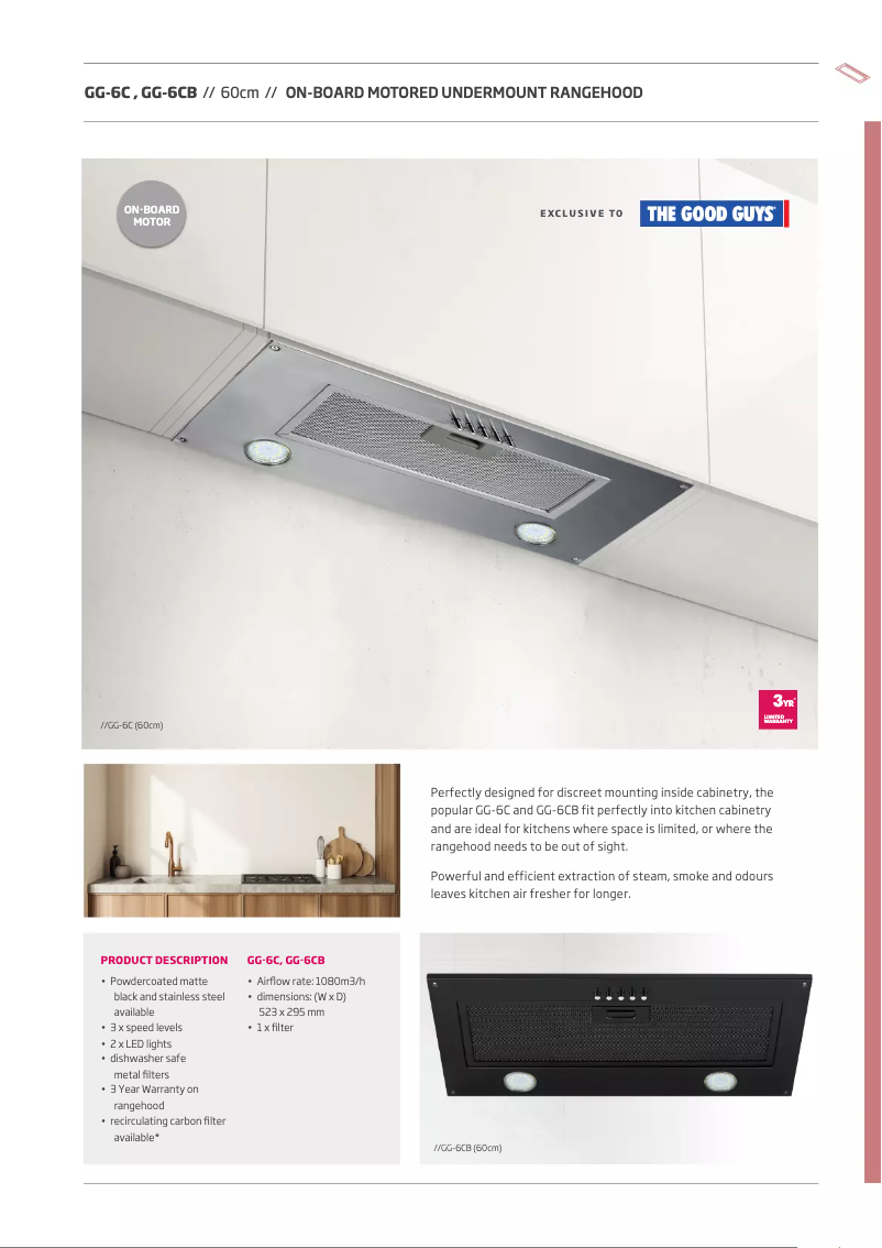 Page 1 of the manual Technical Sheet Schweigen GG-6CB