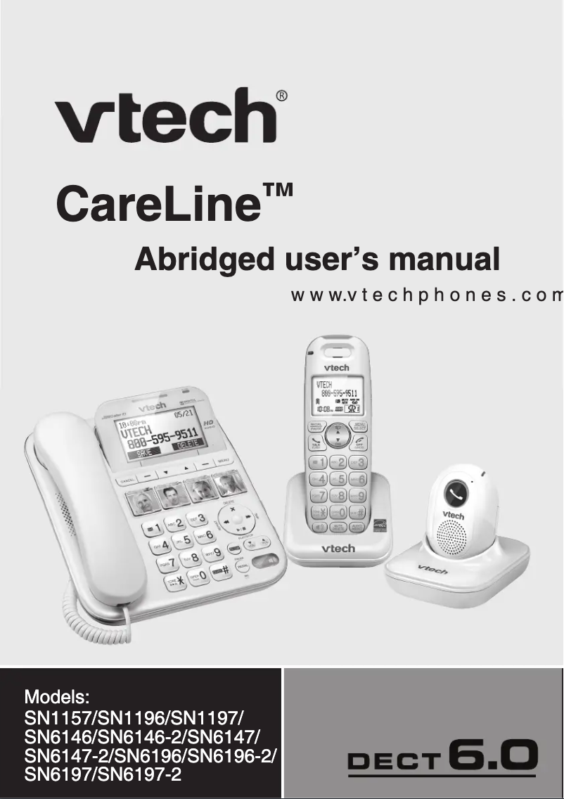 Page 1 of the manual User Manual Vtech CareLine SN6197