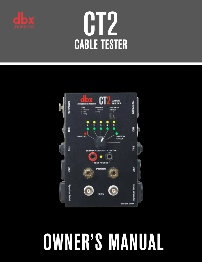 First page image of the manual for CT2