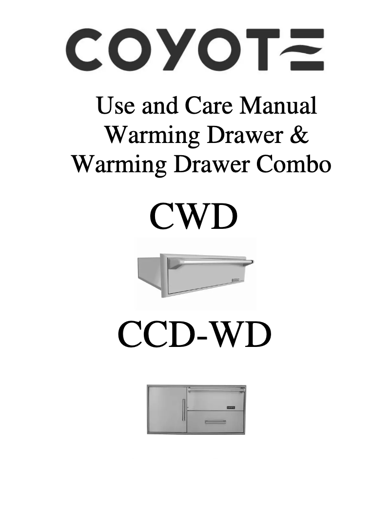Page 1 of the manual User Manual Coyote CCD-WD