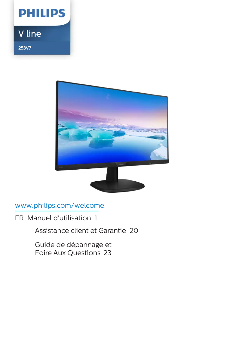 First page image of the manual for 253V7LSB