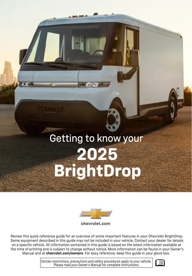 Page 1 of the manual Quick Start Guide Chevrolet BrightDrop 600 (2025)