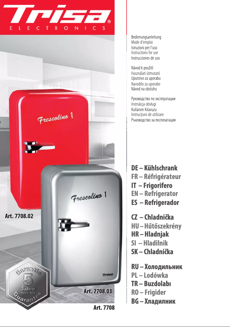 First page image of the manual for Frescolino 1