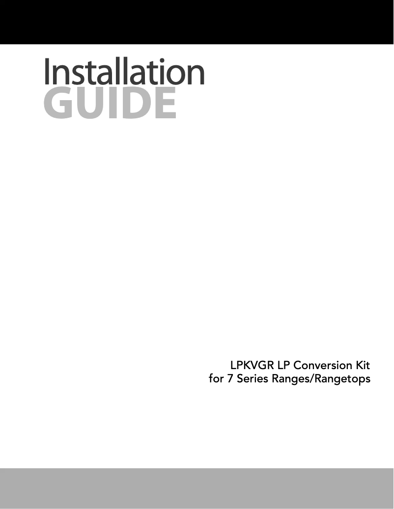 Page 1 of the manual Instructions / Assembly Viking VGR74826GCBLP