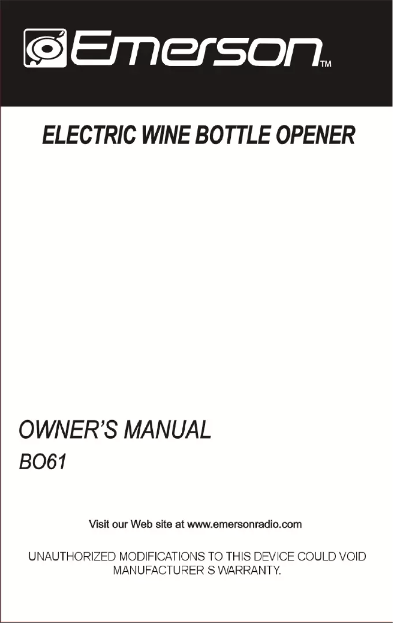 Image de la première page du manuel de l'appareil B061