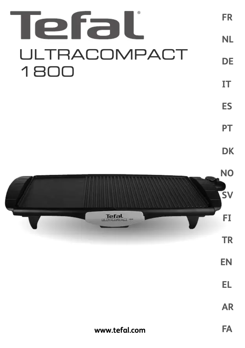 Page 1 of the manual User Manual Tefal UltraCompact 1800