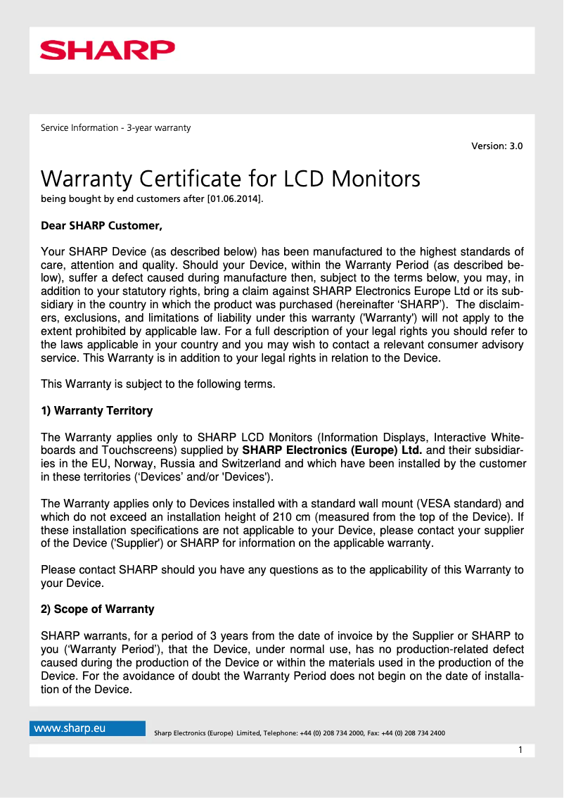 First page image of the manual for PN-HY551