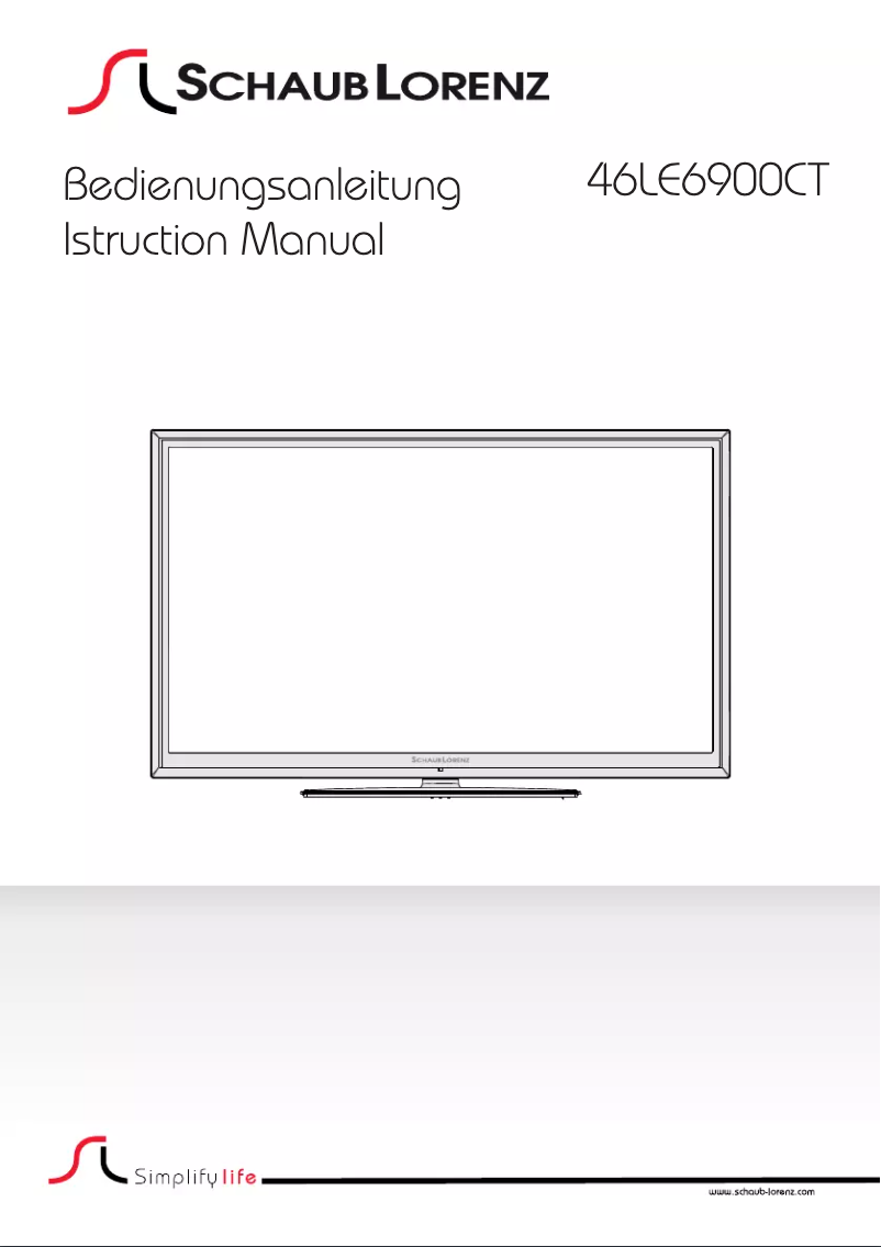 Page 1 de la notice Manuel utilisateur Schaub Lorenz 46LE6900CT