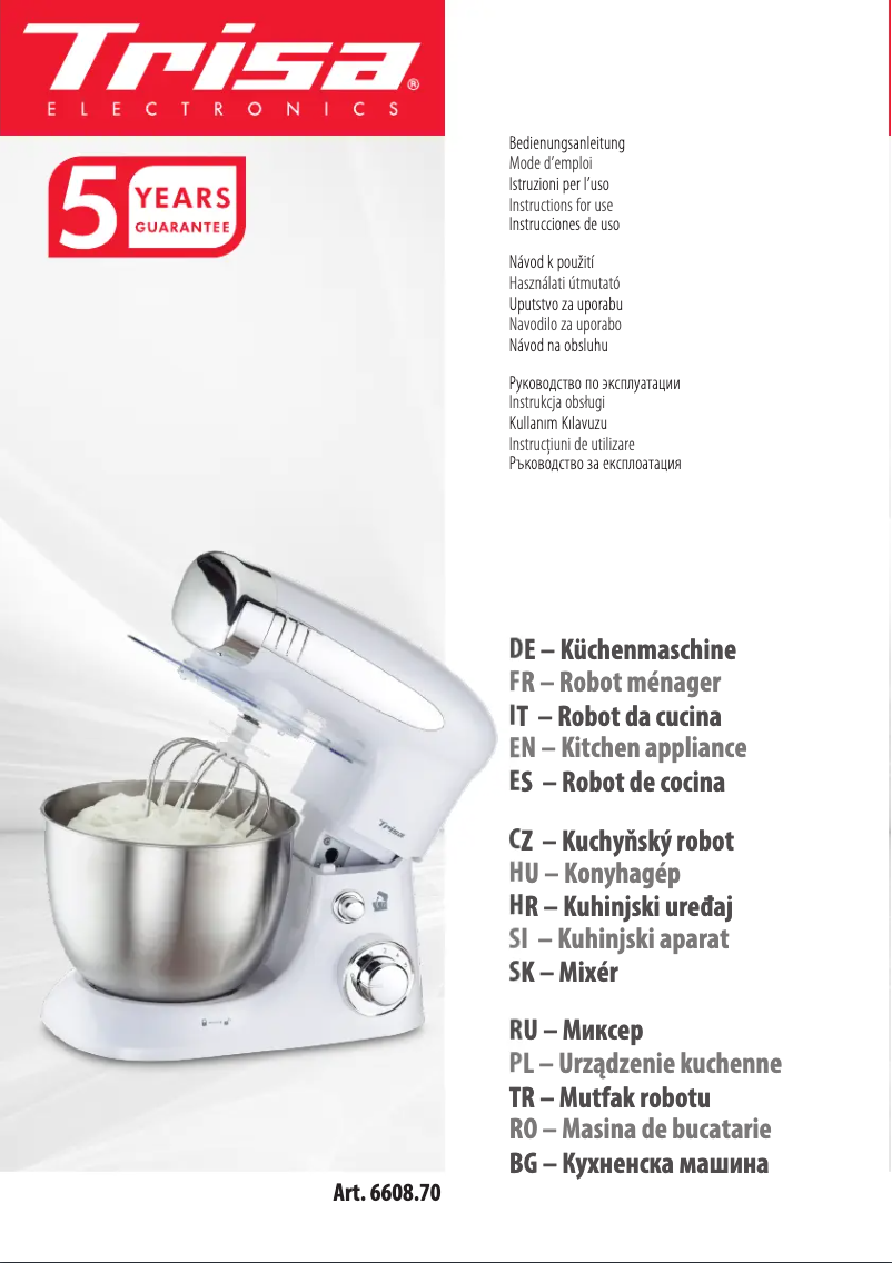 First page image of the manual for Mix Chef