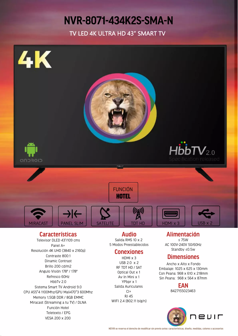 First page image of the manual for NVR-8071-434K2S-SMA-N