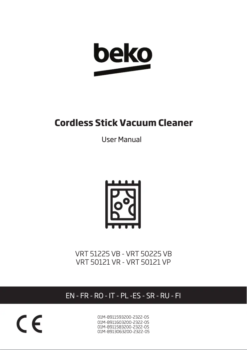 Page 1 of the manual User Manual Beko VRT 50121 VP