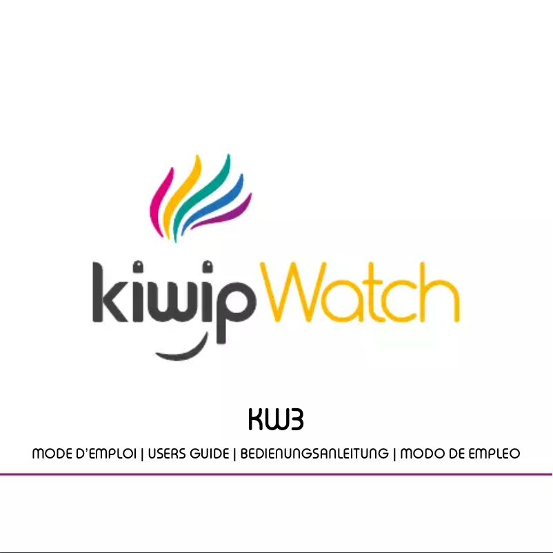 Page 1 of the manual User Manual Kiwip KiwipWatch
