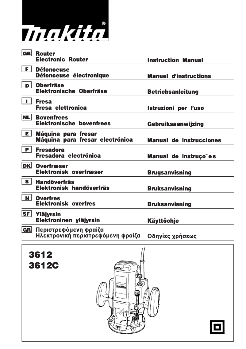 Page 1 of the manual User Manual Makita 3612