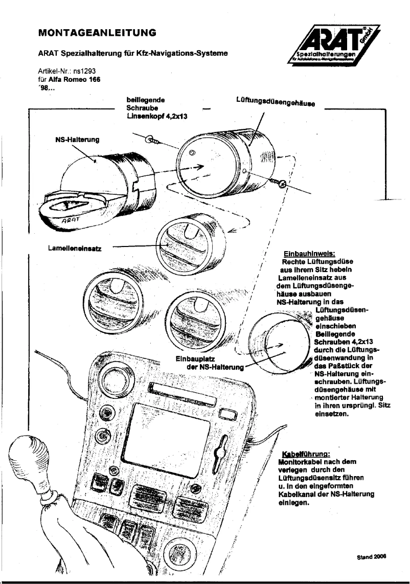First page image of the manual for NS1293