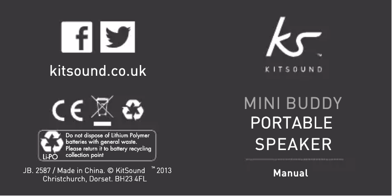 First page image of the manual for Mini Buddy