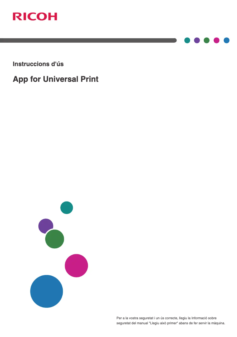 First page image of the manual for IM C2000LT