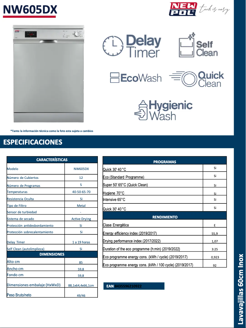 First page image of the manual for NW605DX