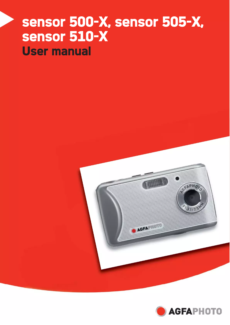 Page 1 of the manual User Manual Agfa Sensor 500-X