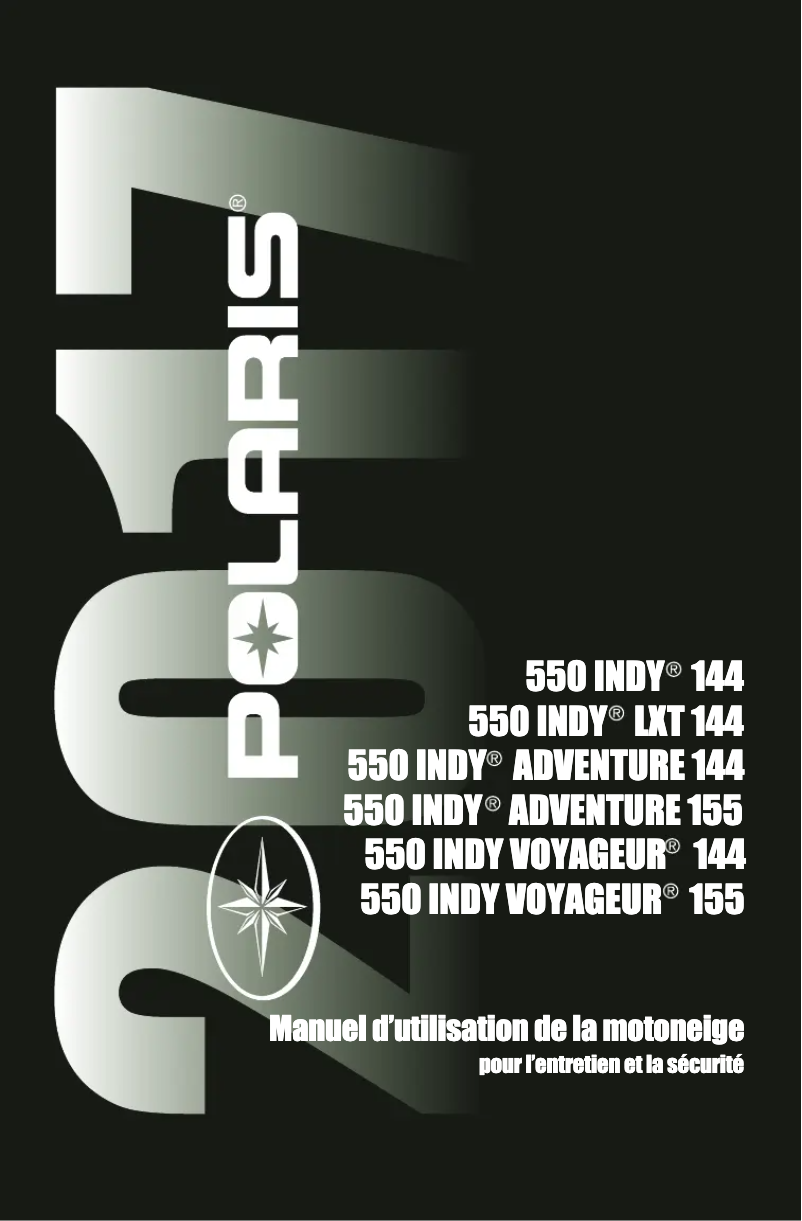 Page 1 of the manual User Manual Polaris 550 Voyageur 144 (2017)
