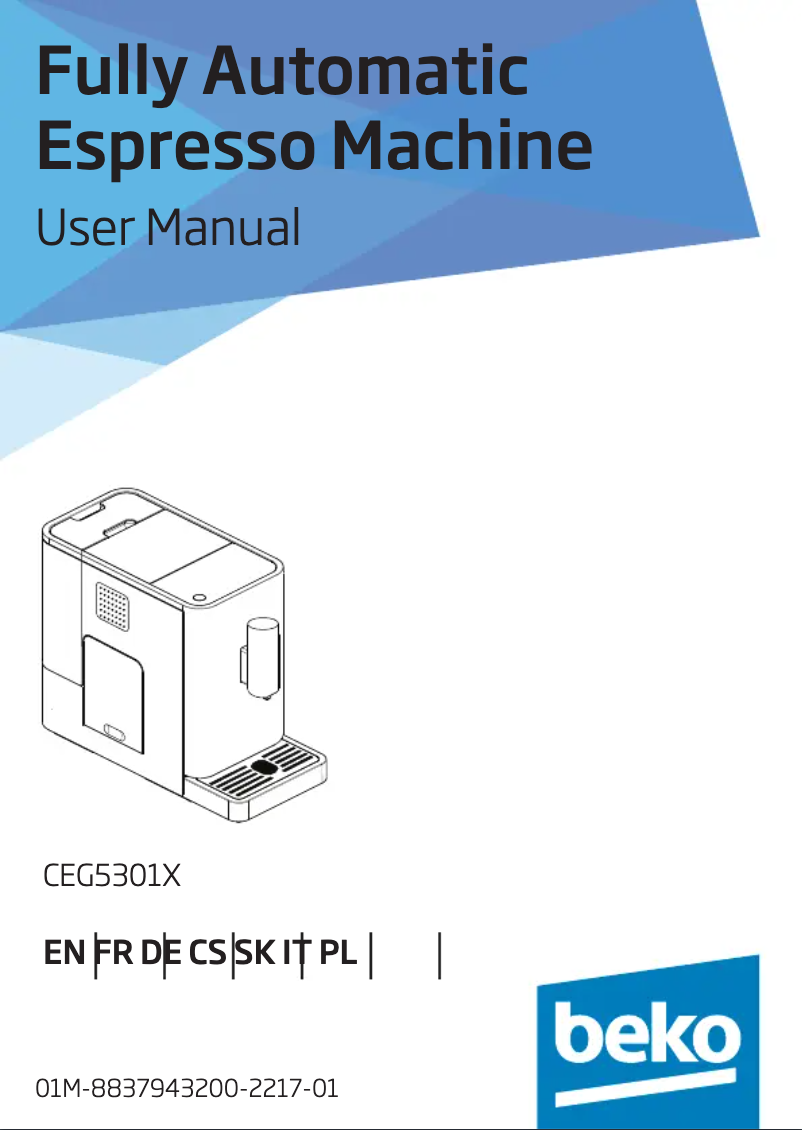 Page 1 of the manual User Manual Beko CEG5301