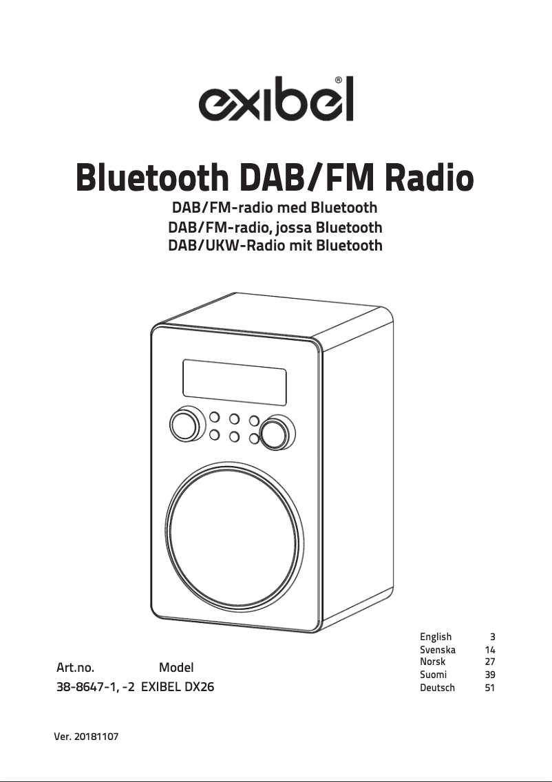 Image de la première page du manuel de l'appareil DX26