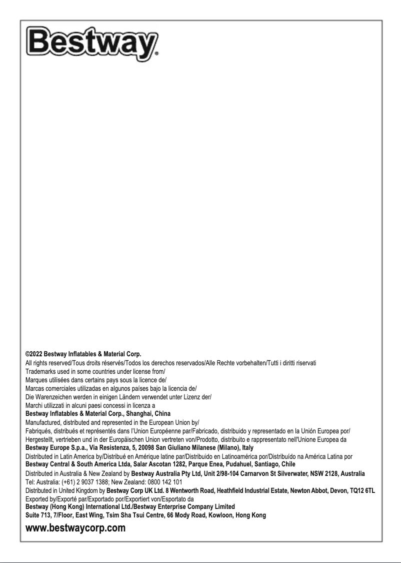 Page 1 of the manual User Manual Bestway 24060