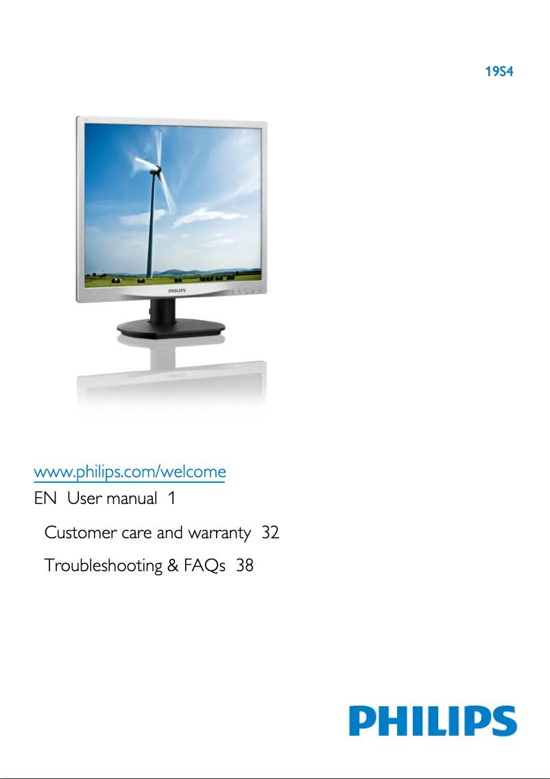 First page image of the manual for 19S4LAW5