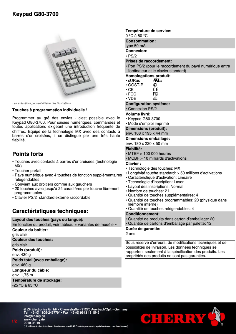 First page image of the manual for G80-3700