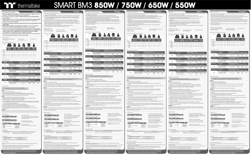 Page 1 of the manual User Manual Thermaltake Smart BM3