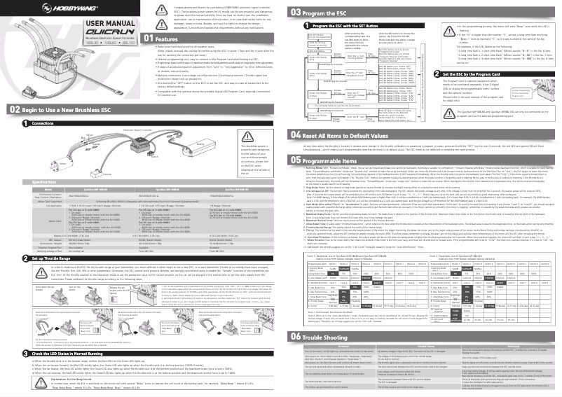 First page image of the manual for QuicRun 10BL60
