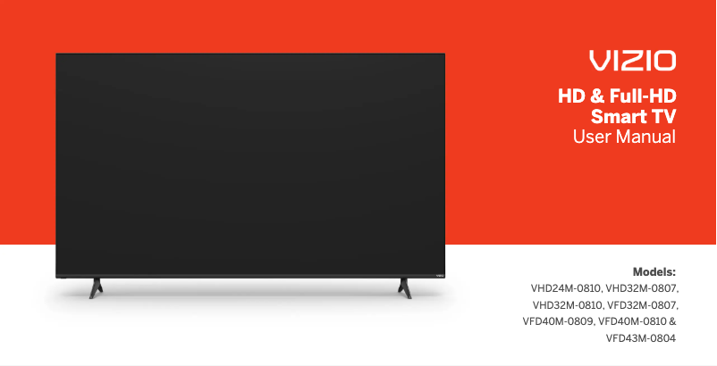Page 1 of the manual User Manual VIZIO VHD24M-0810