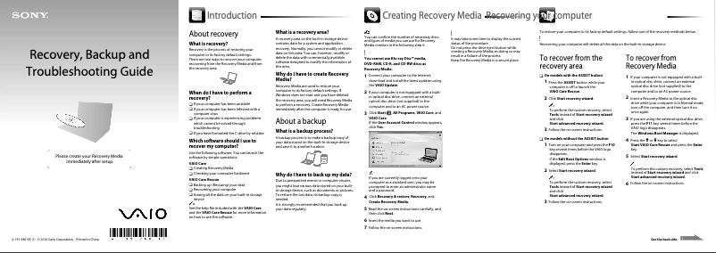 Page 1 of the manual User Manual Sony Vaio VPCF127HG
