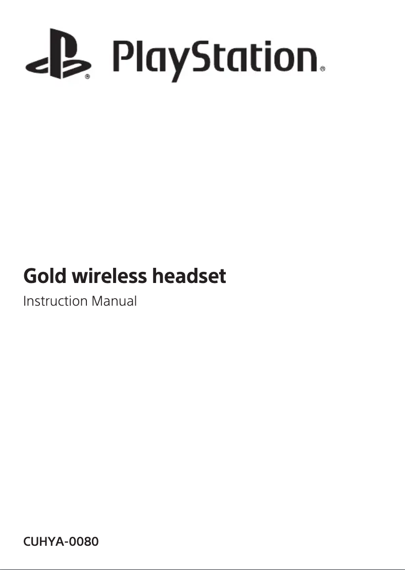 Page 1 of the manual User Manual Sony Gold Wireless