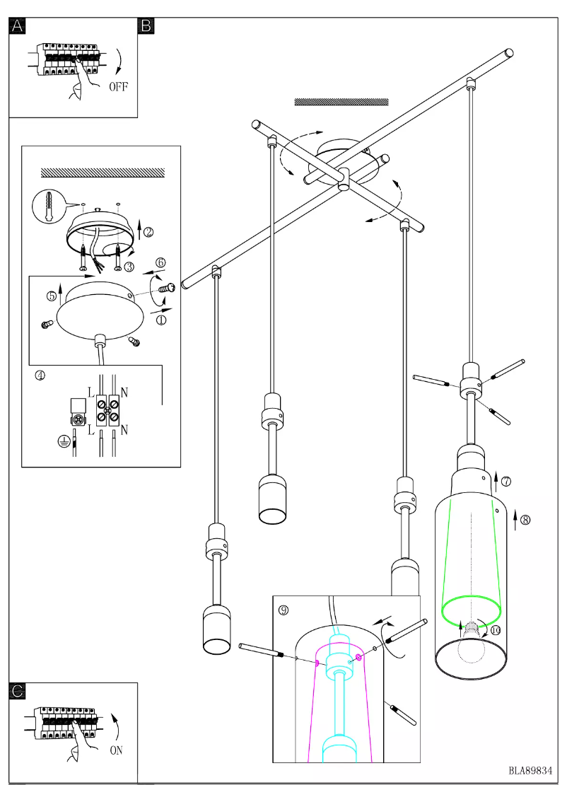Page 1 of the manual User Manual Eglo Pinto