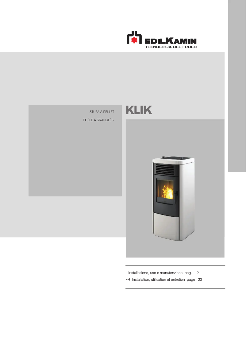 First page image of the manual for KLIK