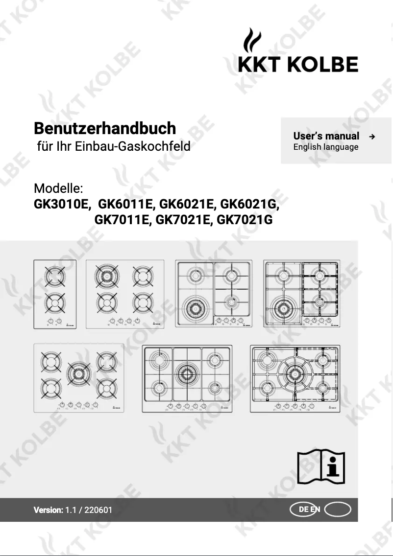Page 1 of the manual User Manual KKT Kolbe GK6021G