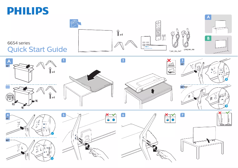 First page image of the manual for 65PUT6654