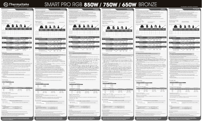 Page 1 of the manual User Manual Thermaltake Smart Pro RGB