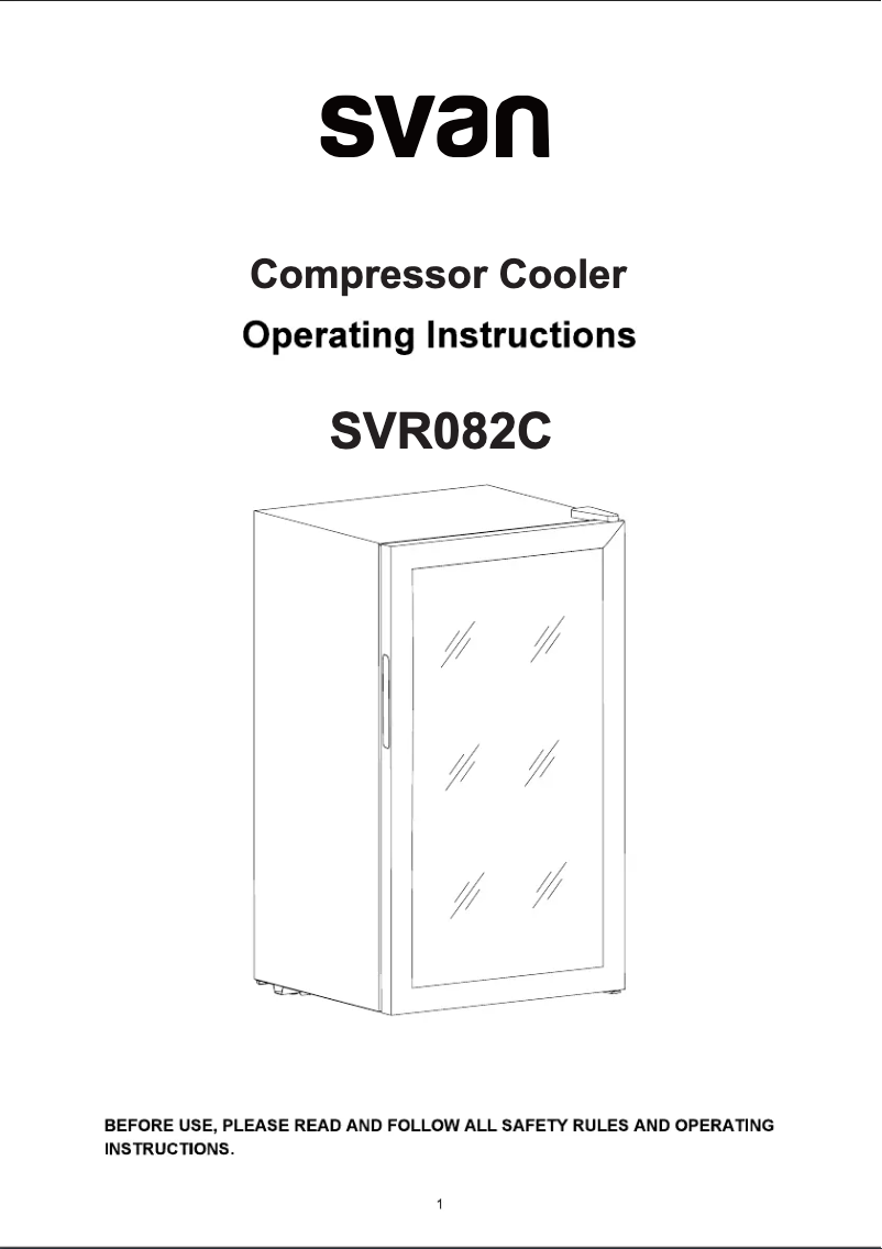 First page image of the manual for SVR082C