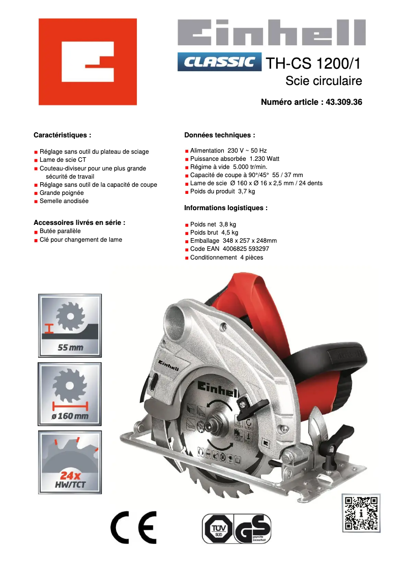 First page image of the manual for TC-CS 1200