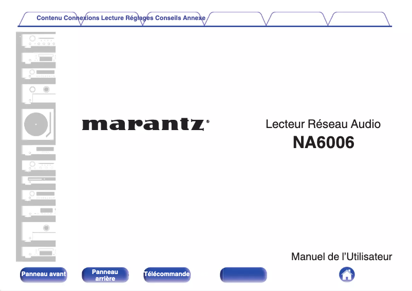Page 1 de la notice Manuel utilisateur Marantz NA6006