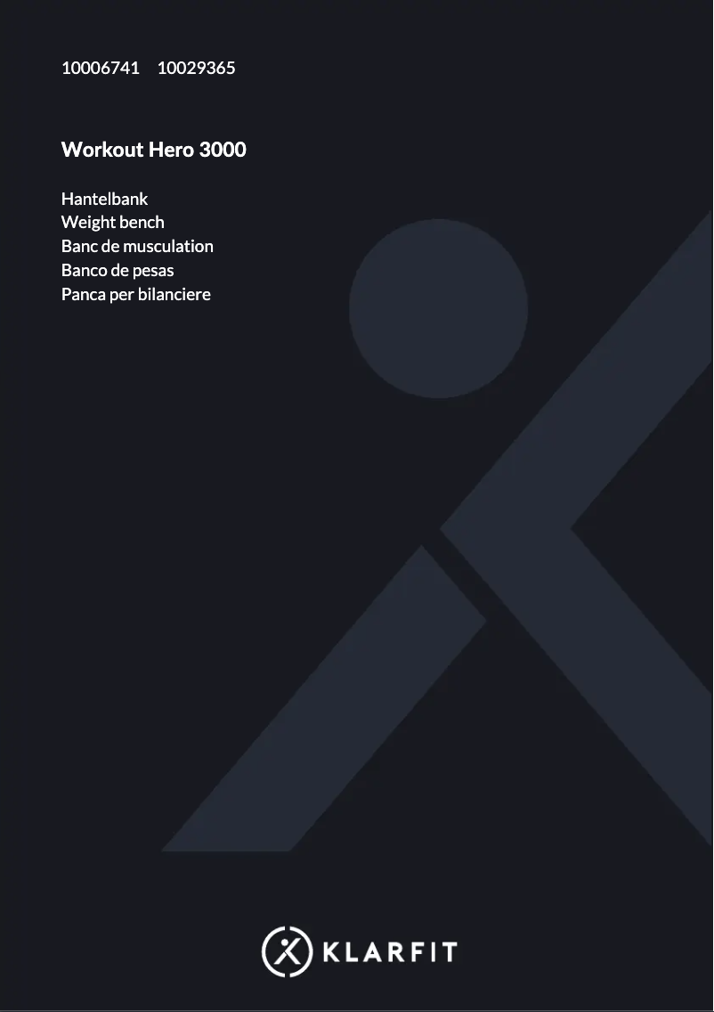 First page image of the manual for Workout Hero 3000